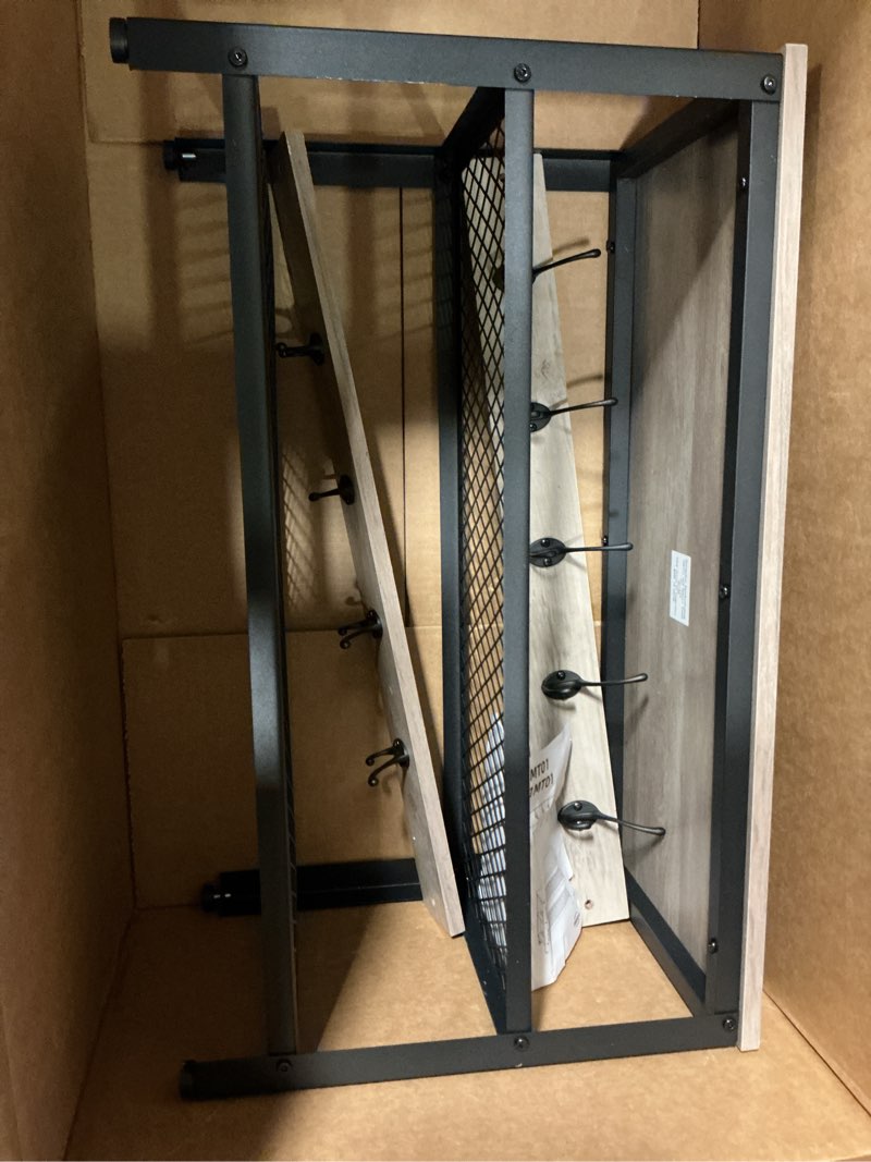 Condition photo showing As Is for HOOBRO Hall Tree Entryway Storage Bench, Coat Rack Shoe Bench, Shoe Rack Organizer with Coat Hooks, 