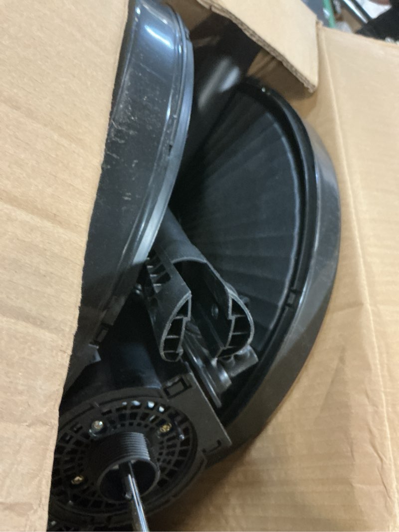 Condition photo showing As Is for 2 pack 16" oscillating pedestal stand fan, 8 speed, 50 db quiet, black heavy duty industrial standing floor fan with 9 h timer for home, living room, kitchen, office