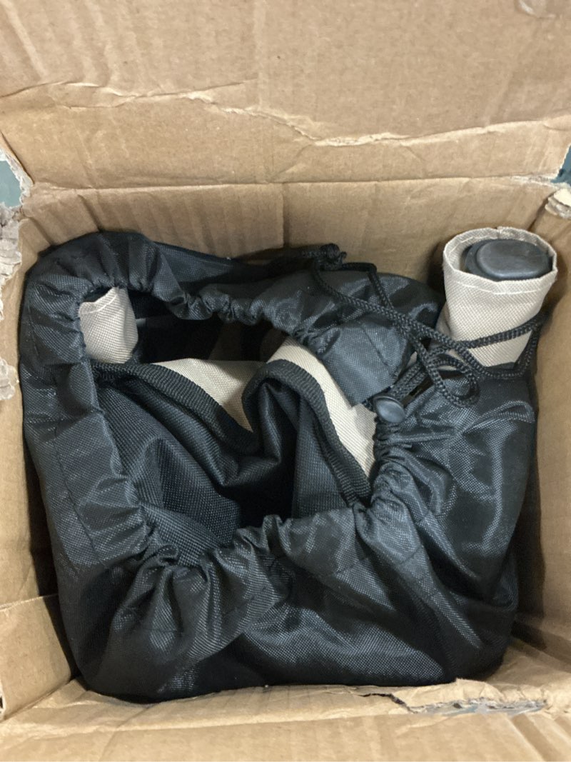 Condition photo showing As Is for Heated Camping Chair with 20,000 mAh Battery, Loog-Lasting for 500 Mins, Fully Padded Heated Camp Chairs, Heavy Duty Folding Chairs Supports 500 lbs for Winter Camping, Picnics, Tailgating, RV Travel Beige & Black Heated