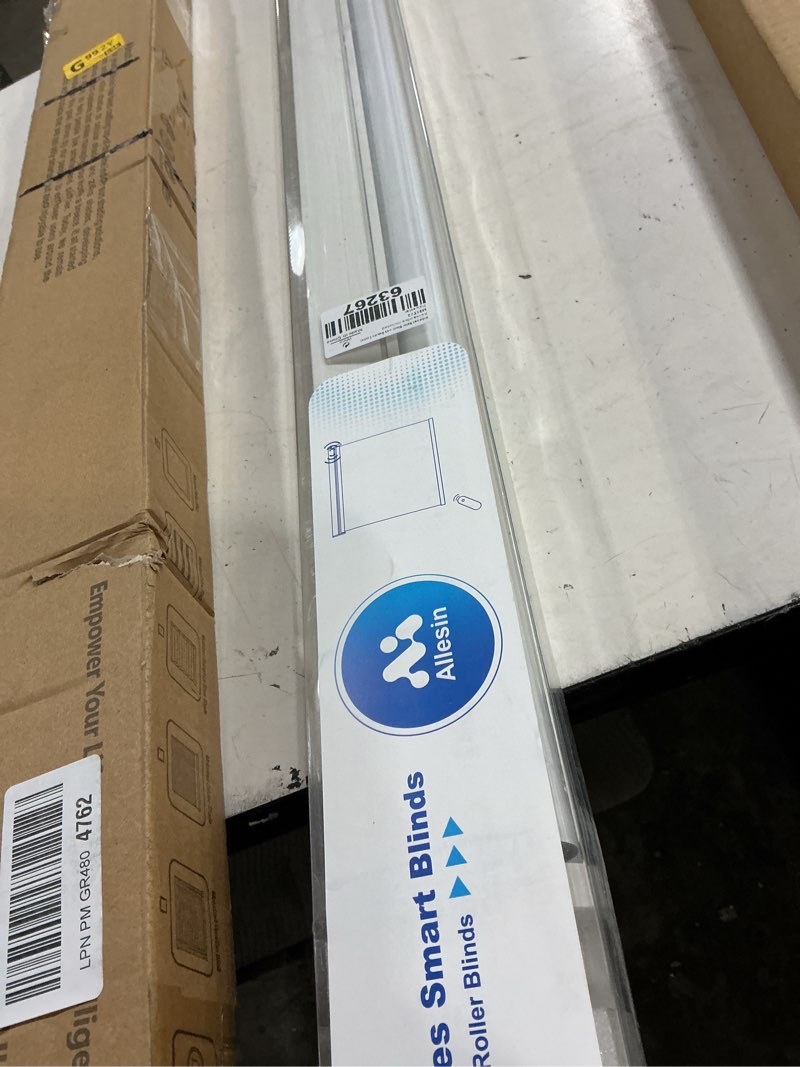 Condition photo showing New/Like New for allesin motorized blinds with remote | automatic blackout roller shades, easy install & smart control electric blinds for home office, living room (white 35" w x 72" h) white 35"w x 72"h