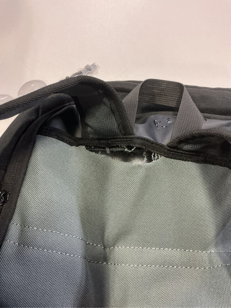 Condition photo showing As Is for nike men's hoops elite backpack, black anthracite and metallic silver