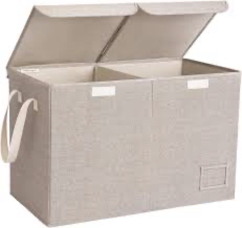 2 Pack Large Toy Box Chest Storage with Flip-Top Lid, Sturdy Kids Toy Storage Bin Boxes Container fo