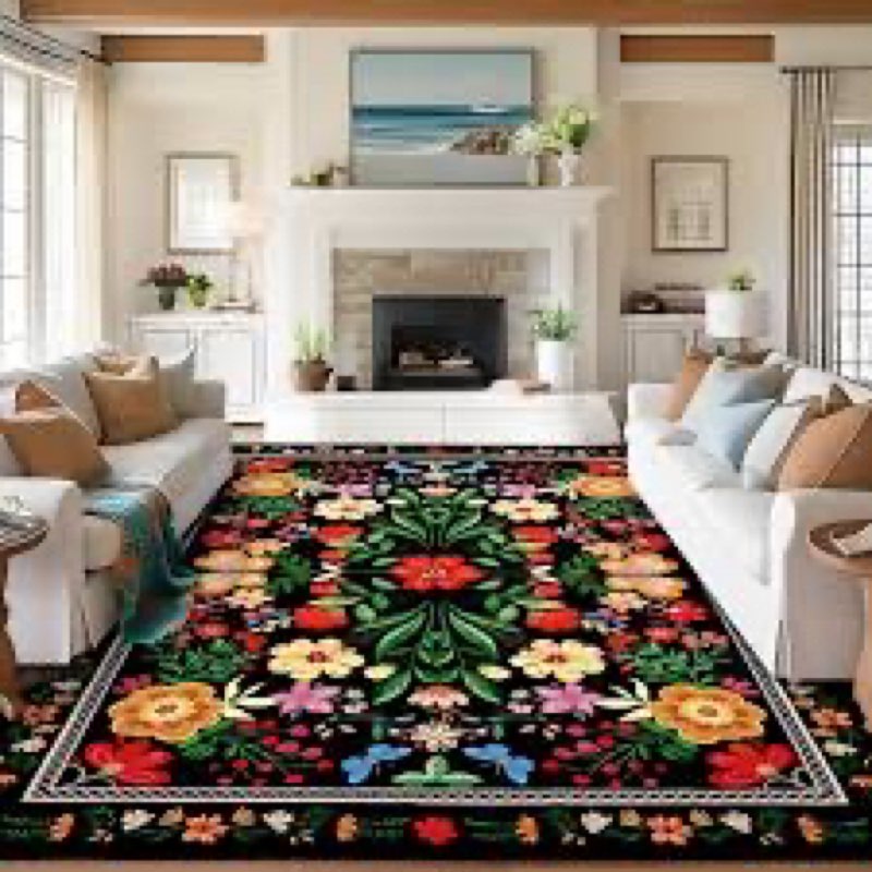 Likiyol New Floral Rug 8x10 Rug