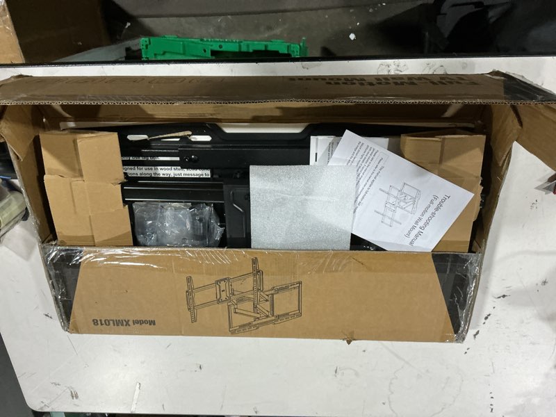 Condition photo showing As Is for usx mount ul listed heavy duty tv wall mount for 42-97" tvs up to 150lbs with 8" sliding design, ultra-large tv mount bracket for up to 24" studs with swivel, tilt & leveling, max vesa 600x400mm 42-97inch vesa 600*400 8" sliding