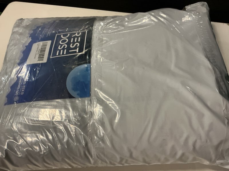 Condition photo showing New/Like New for bed pillows for sleeping, set of 2 – cooling, hotel quality with soft down alternative fill for back, stomach & side sleepers (queen)