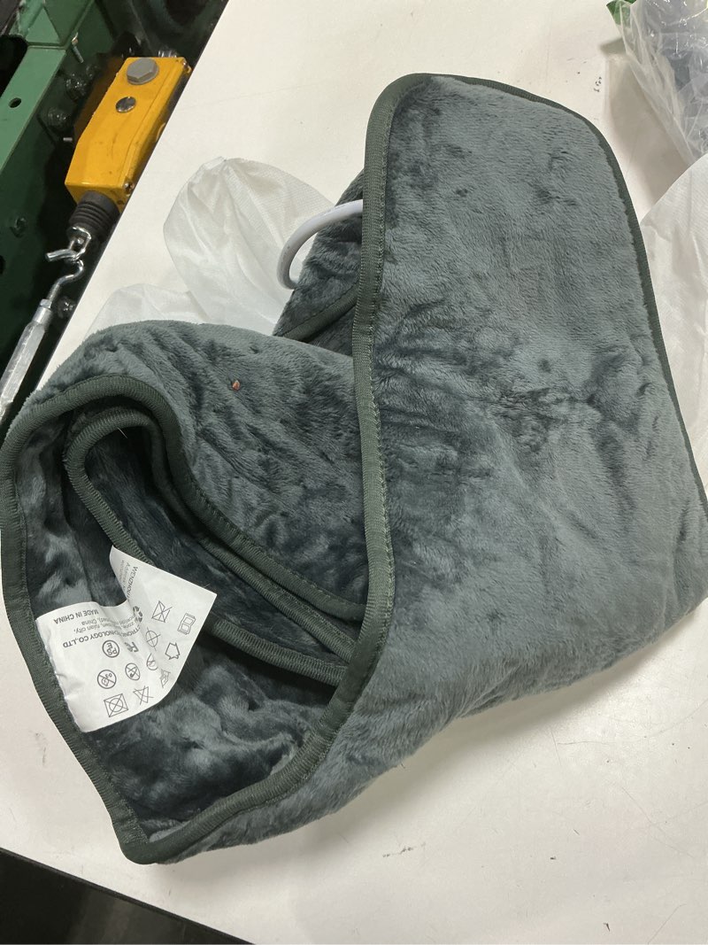 Condition photo showing As Is for heating pad for back, electric heating pad for period cramps, wrap around heated pad for waist stomach neck shoulders with belt, anniversary & birthday gifts for women men mom dad wife husband gray