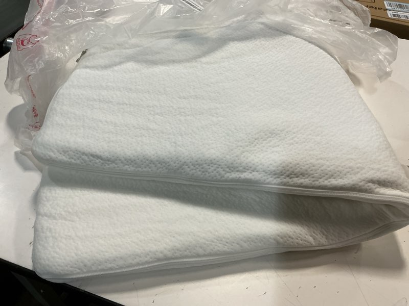 Condition photo showing Good Condition for NeoBorn Pack and Play Mattress, 38 x 26 Pack N Play Mattress for Babies and Toddlers, Dual Sided Comfort Gel Memory Foam Mattress with Removable Breathable Soft Tencel Cover Pack n Play Mattress 38*26*1.5
