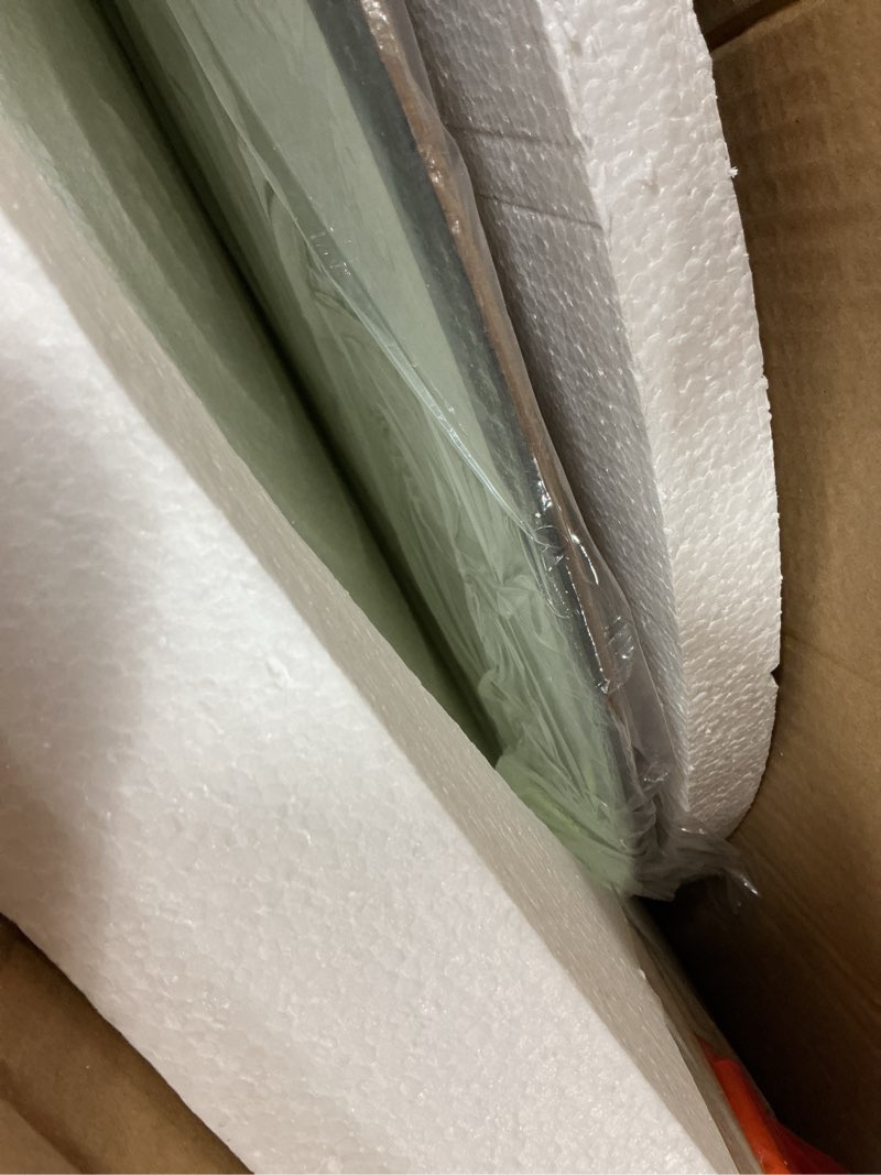 Condition photo showing New/Like New for KOHROS Round Bathroom Mirror 32" x 32" Large Circle Mirror for Bathroom, Frameless Beveled Edge Mirr