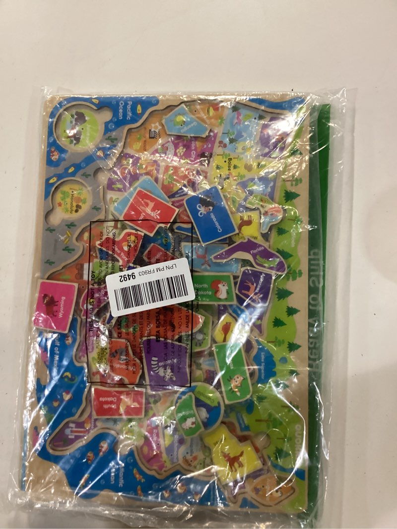 Condition photo showing New/Like New for QUOKKA Puzzles for Kids Ages 4-6 - 3 Set Toddler Kids Puzzles Ages 3-5 - Learning United States Games for Childrens 6-8 - Educational Toys for 3 Year Old Boys and Girls - Award Winning Wooden Maps