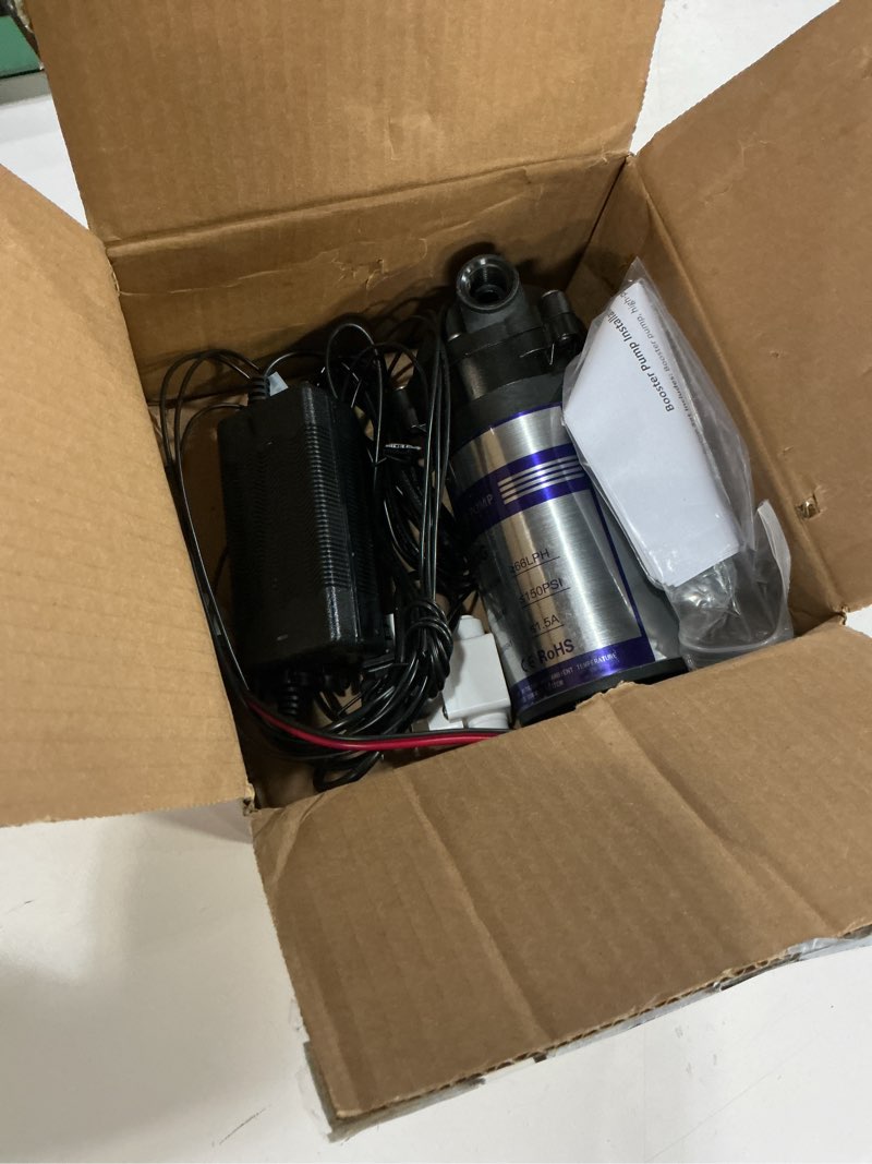 Condition photo showing Good Condition for 2025 Upgrade 100 GPD Universal 6800 Booster Pump Kit for RO Water System,100PSI High Pressure Upgrade,Compatible with All RO Water Filtration Systems, 5X Faster Flow Rate Silver