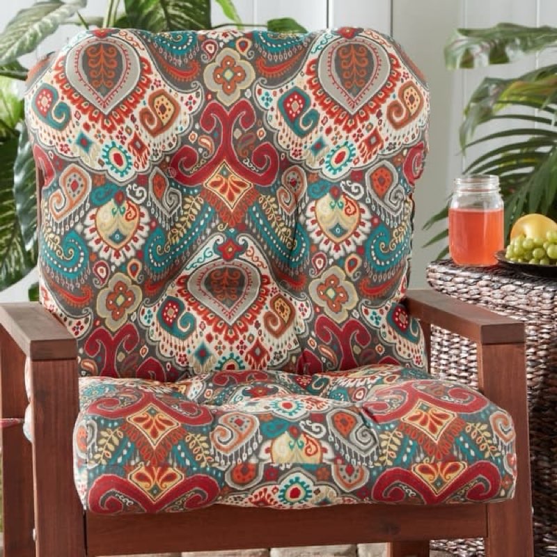 Greendale Home Fashions Global 21-inch x 42-inch Outdoor Chair Cushion (Cushion Only)