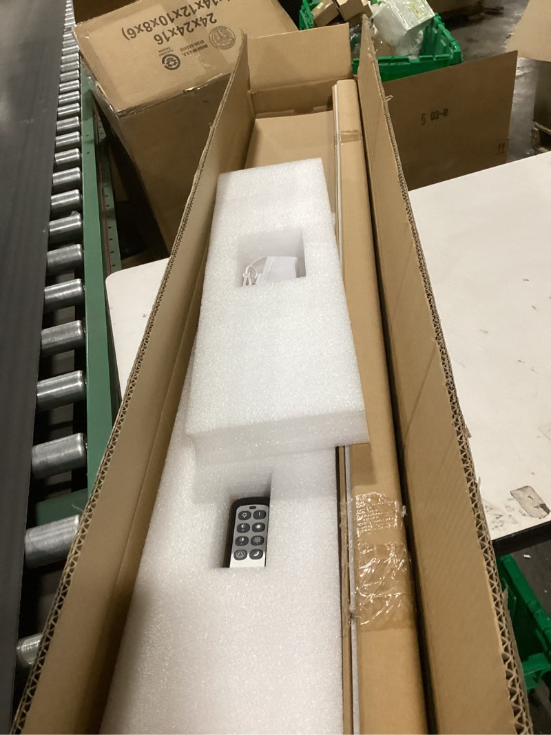 Condition photo showing New/Like New for edishine led corner floor lamp, new gesture control dimmable corner light with remote control, 3000k-6000k eye caring standing lamp, modern minimalist lit lamp for bedroom, living room, office, white