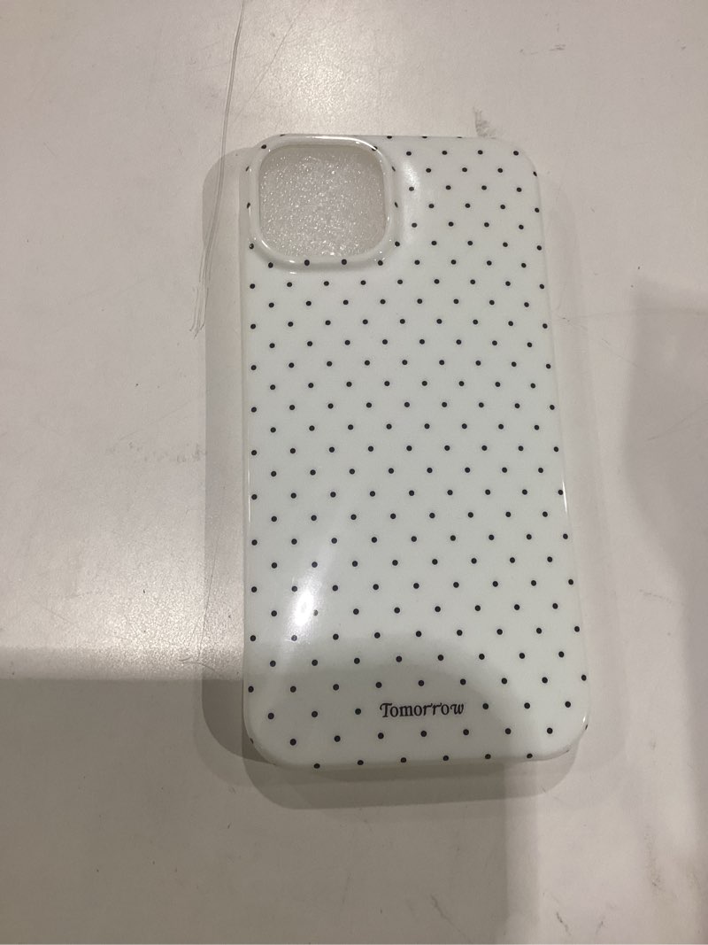 Condition photo showing Good Condition for inewateri compatible with iphone 13/iphone 14 case with cute fashion polka dot aesthetics design simple case for soft tpu slim protection case for iphone 13/14-white white iphone 13/14