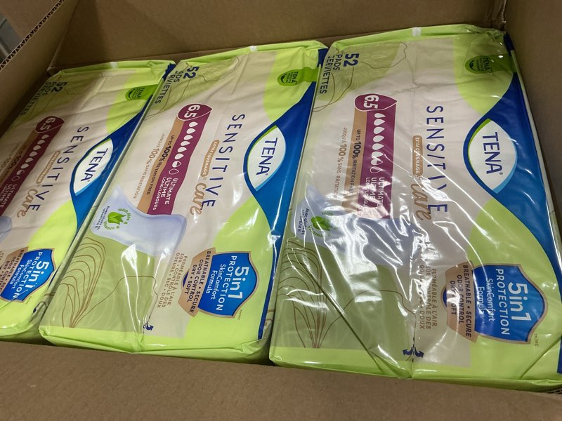 Condition photo showing New/Like New for tena sensitive care incontinence pads, bladder control & postpartum for women, ultimate absorbency, long length - 156 count long 156