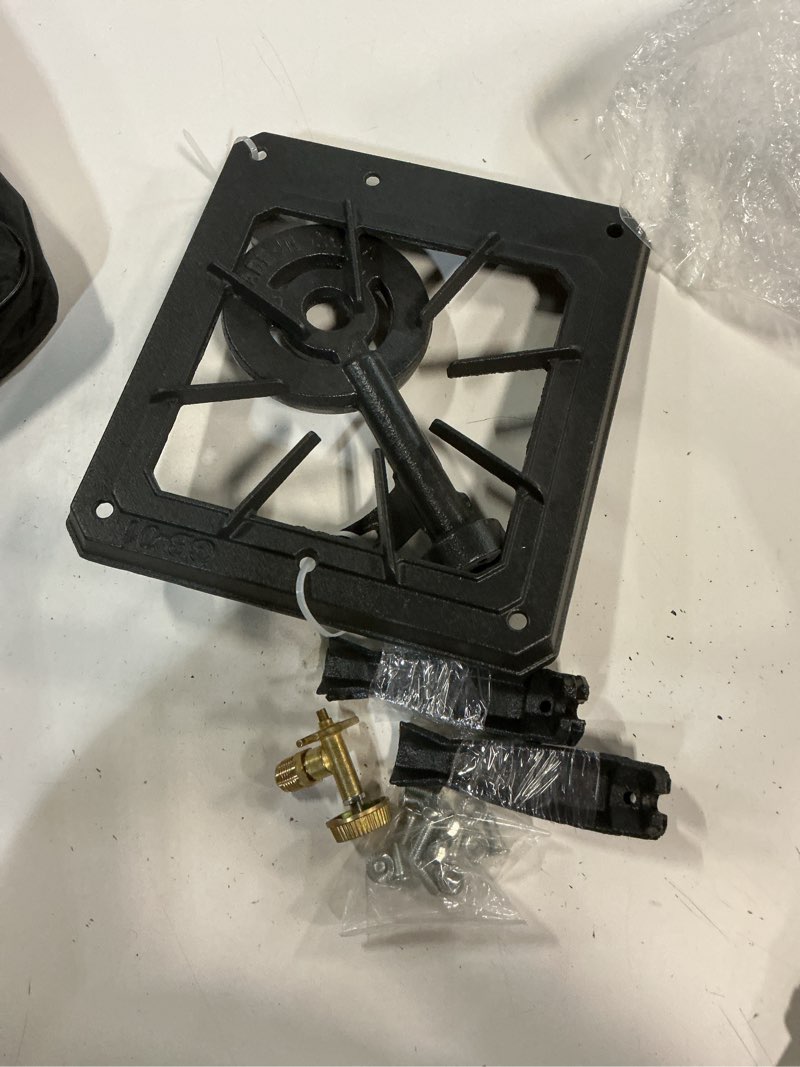 Condition photo showing Good Condition for single burner camping stove cast iron propane gas lpg outdoor camping bbq cooker with regulator hose