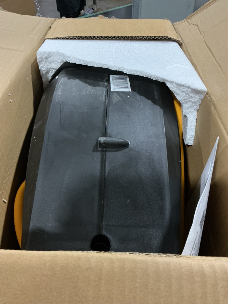 Condition photo showing As Is for retractable air hose reel, 3/8" x 100ft flex hybrid air hose max 300psi kink-resistant air compressor hose reel auto rewind with 6ft lead in, quick connect, 180° swivel mounting kit.