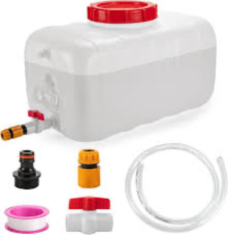 13.2 Gallon Water Tank with Faucet, Water Storage Container for Camping, Portable First Aid Water St