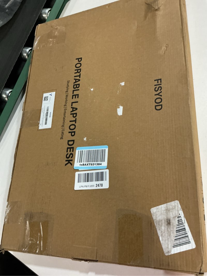 Condition photo showing Good Condition for Foldable Laptop Table, Portable Lap Desk Bed Table Tray, Laptop Stand with Cup Holder & Tablet Slot & Lifting Handle for Working Writing Drawing & Eating (Black)