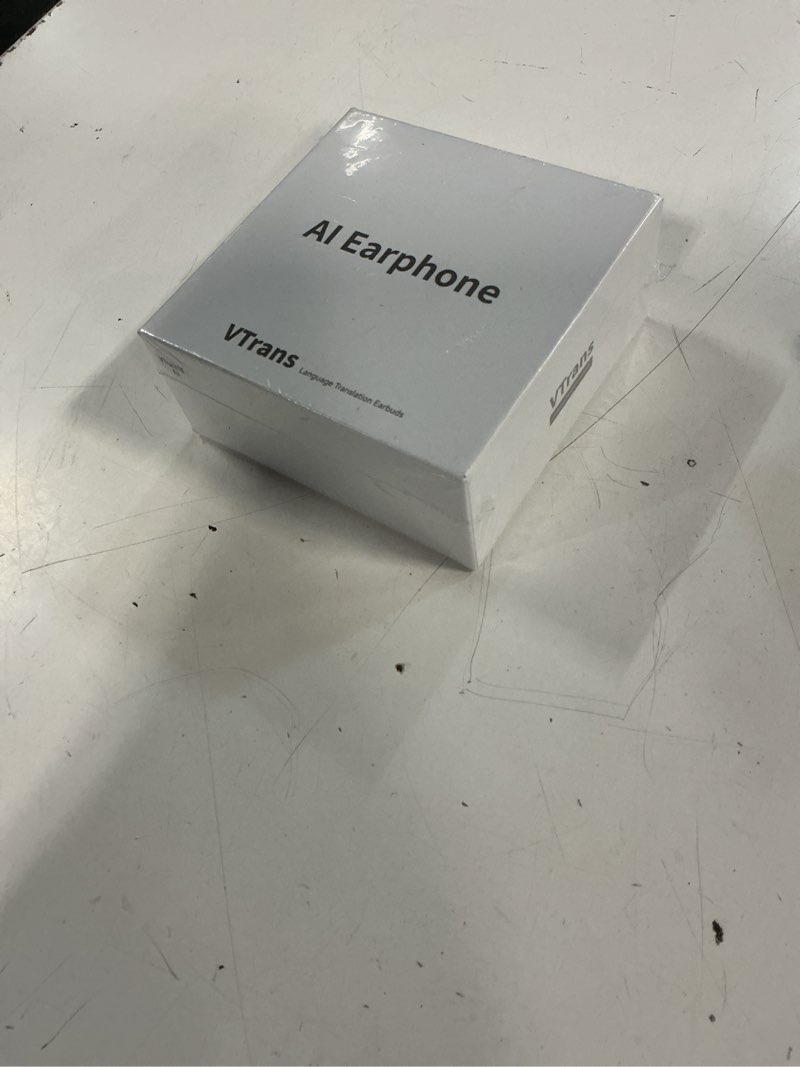 Condition photo showing New/Like New for real-time translator earbuds - 150 language two-way ai translation headset with free subscription app support, enc noise cancelling & 10h playtime for travel/business/school black
