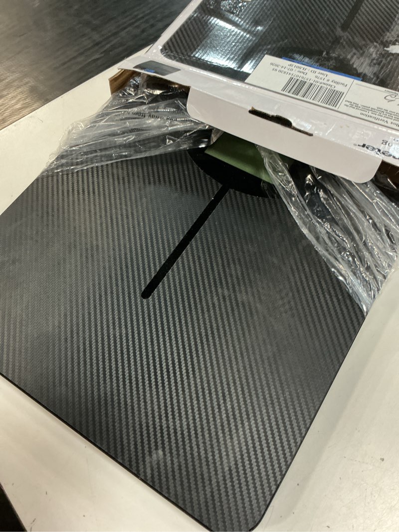Condition photo showing As Is for health o meter lcd carbon fiber digital body weight scale, 400lb capacity
