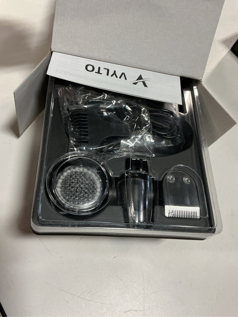 Condition photo showing Good Condition for head shavers for bald men, 5-in-1 electric shaver grooming kit, 7d floating ipx7 waterproof rechargeable wet/dry razor for skull bald head, body hair, with massager, gray steel gray silver