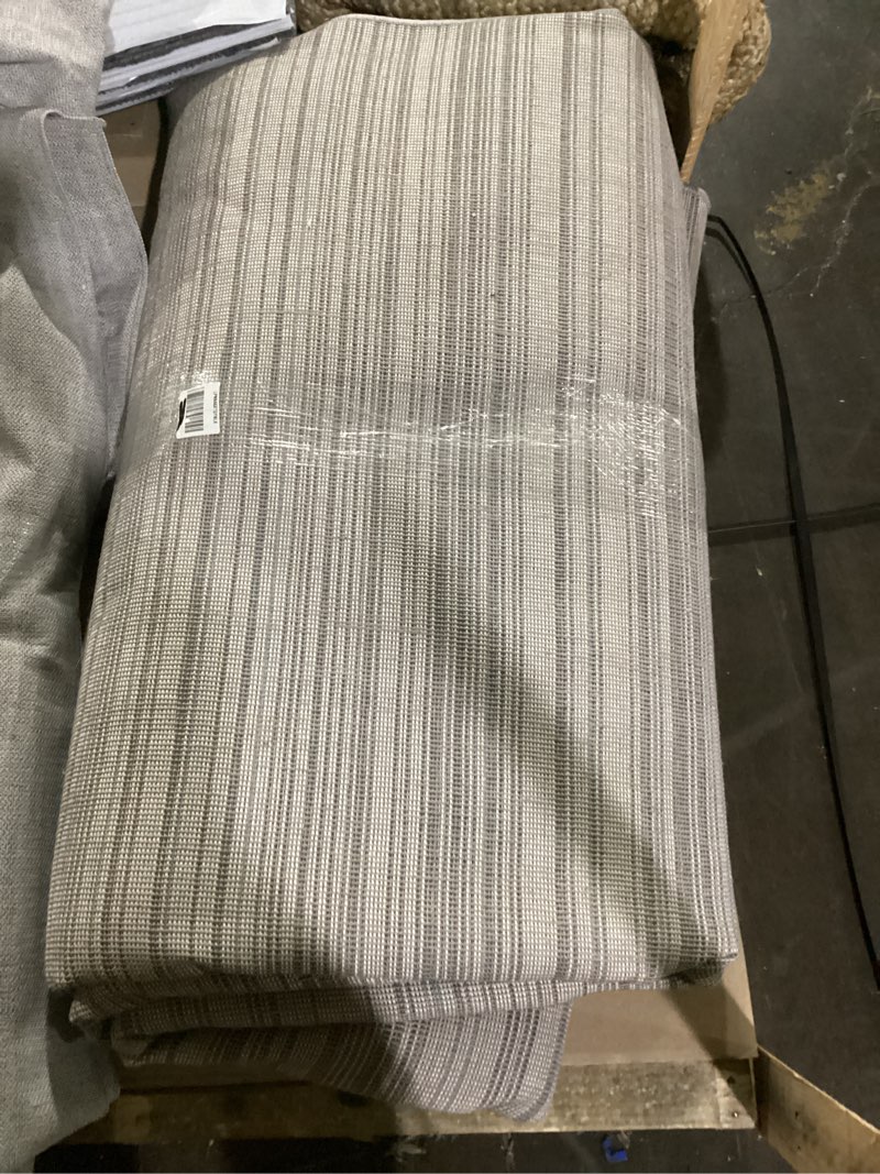 Condition photo showing As Is for jonathan y haze solid low-pile gray indoor area rug 9x12, coastal,bohemian,minimalist,classic, easy-cleaning for living room,bedroom,kitchen,pet friendly,non-shedding (seu100a-9) grey 8'8" x 12' (rectangular)