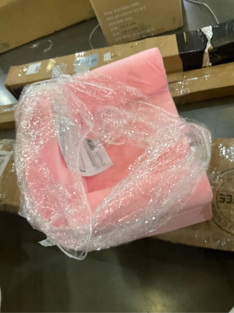 Condition photo showing Good Condition for Kids Sofa Chair with Removable Washable Cover & Magic-Tape Backrest Toddler Chair, Cozy Crystal Velvet Furniture for Playtime, Naps & Travel (Soft Pink, Unicorn Design) Unicorn-pink