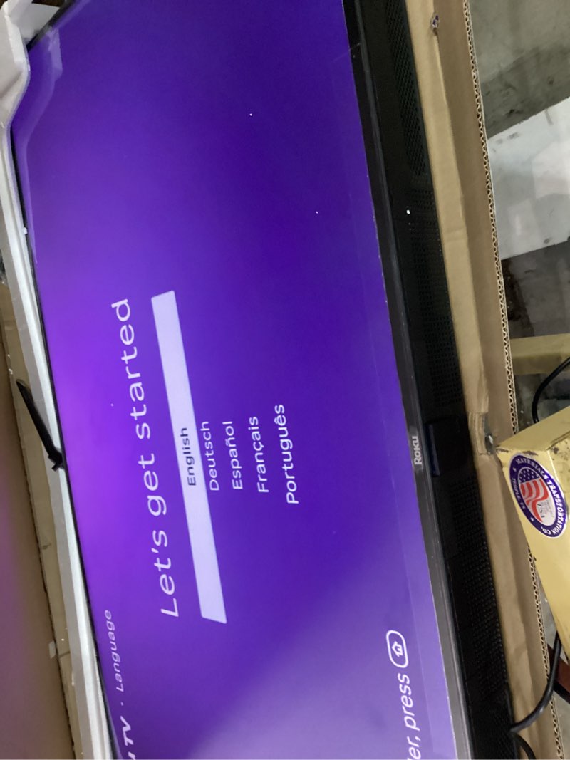 Condition photo showing New/Like New for roku smart tv – 55-inch plus series, mini-led tv – rokutv with enhanced voice remote – flat screen 4k qled television with dolby vision & wi-fi for streaming live local news, sports tv only 55"