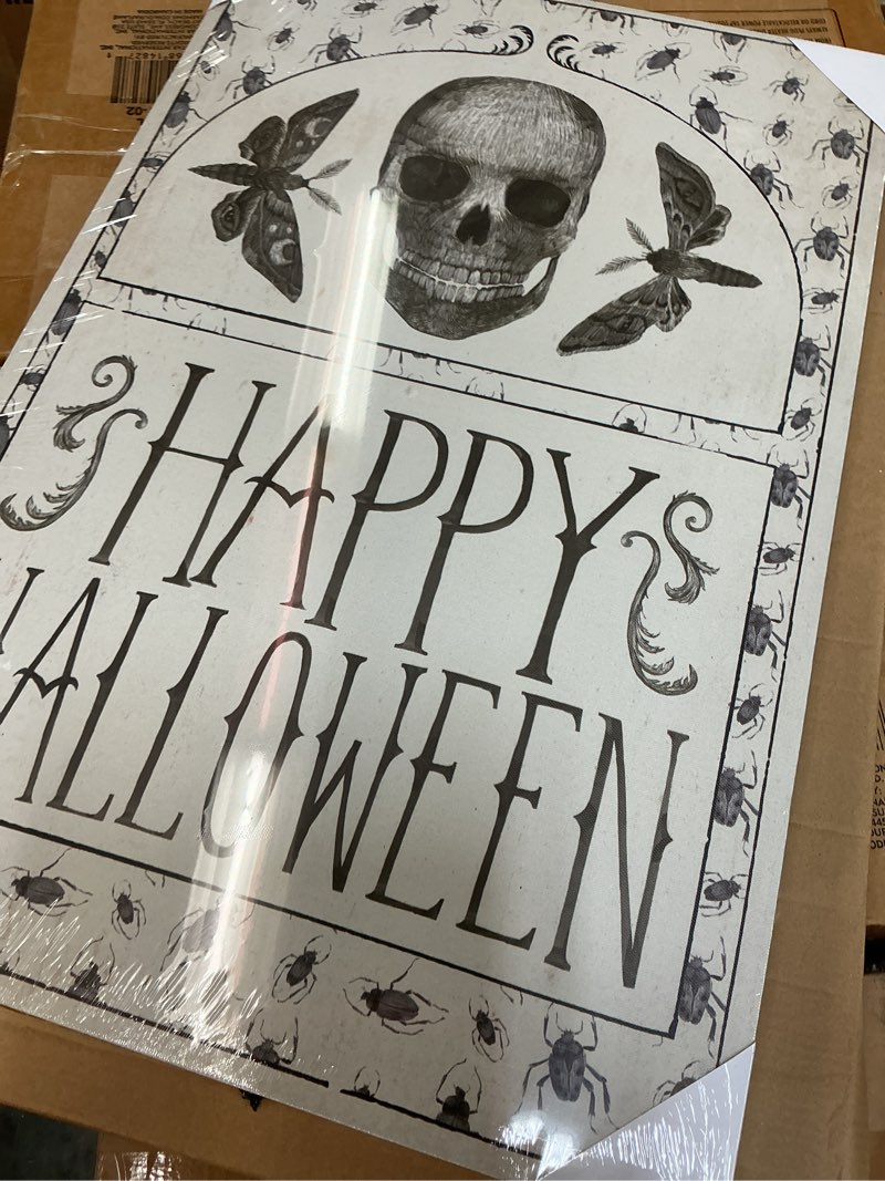 Condition photo showing New/Like New for happy halloween led wall art