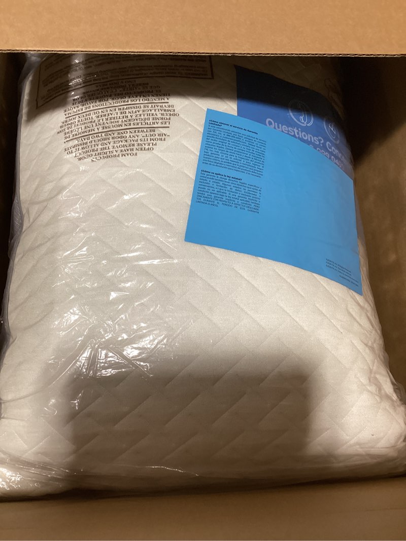 Condition photo showing As Is for Sleep Innovations Customizable Comfort Gel Memory Foam Pillow, Standard Size, Tencel Cover, Side, Stomach, and Back Sleepers, Soft-Medium-Firm Adjustable Support Standard (Pack of 1)