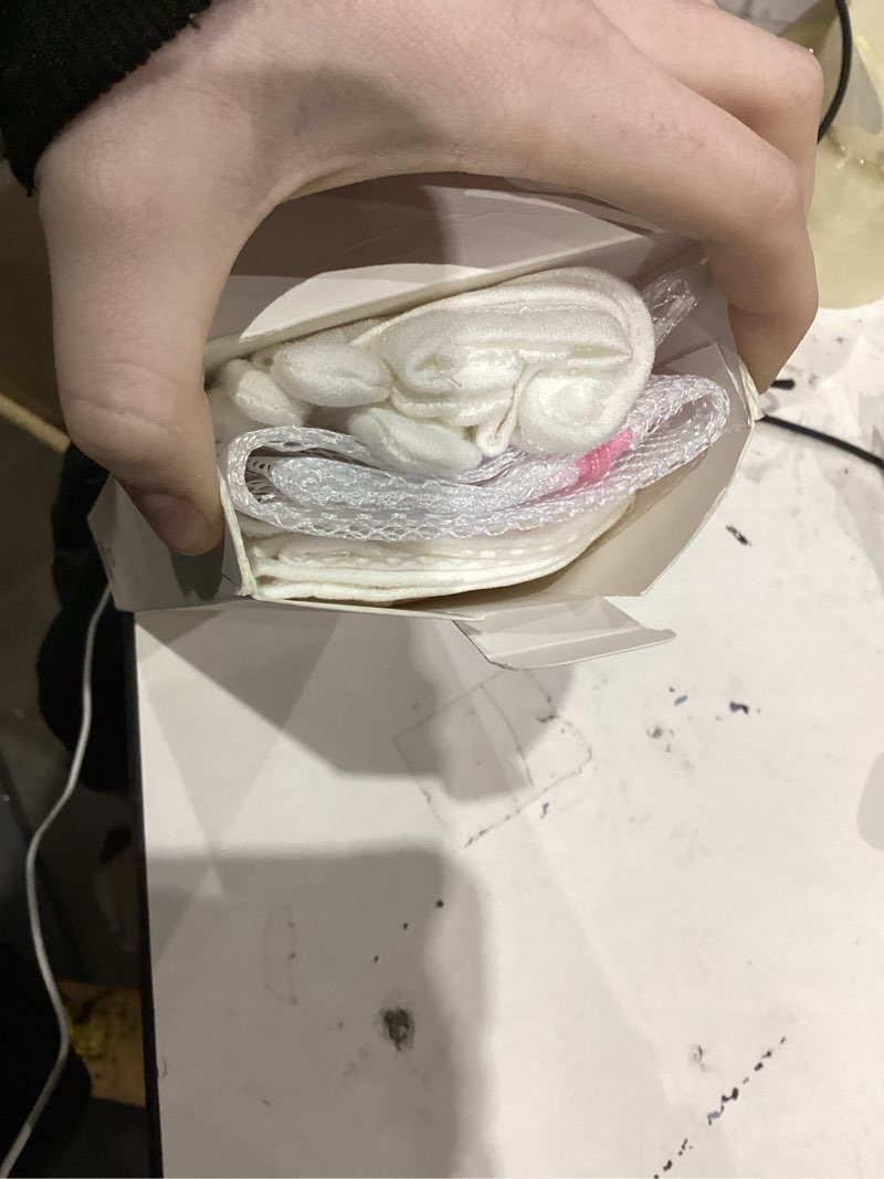 Condition photo showing As Is for COOLJOB 6 Pairs 100% Cotton Gloves for Dry Hands Moisturizing & Eczema, Overnight Lotion, Sleep & Spa Treatment for Women & Men, Breathable Work Glove Liners, White, Small