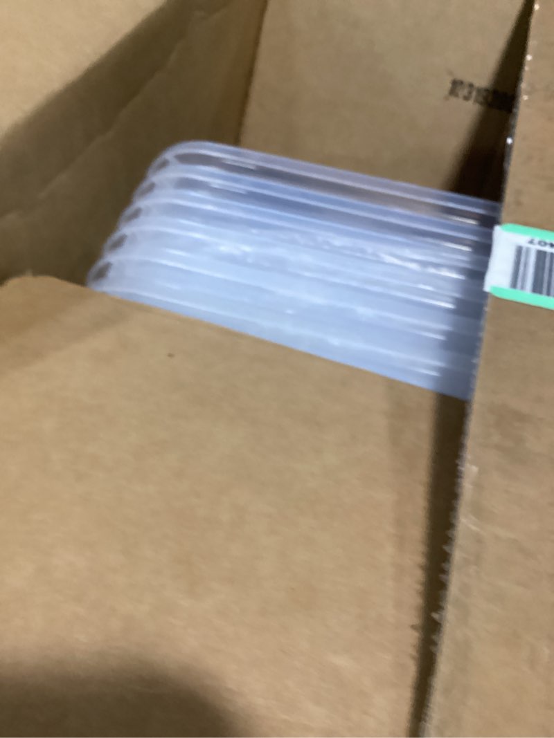 Condition photo showing Good Condition for 19 Quart Plastic Storage Bins with Lids, 6-Pack Stackable Clear Storage Organizing Box with Handle 19 QT