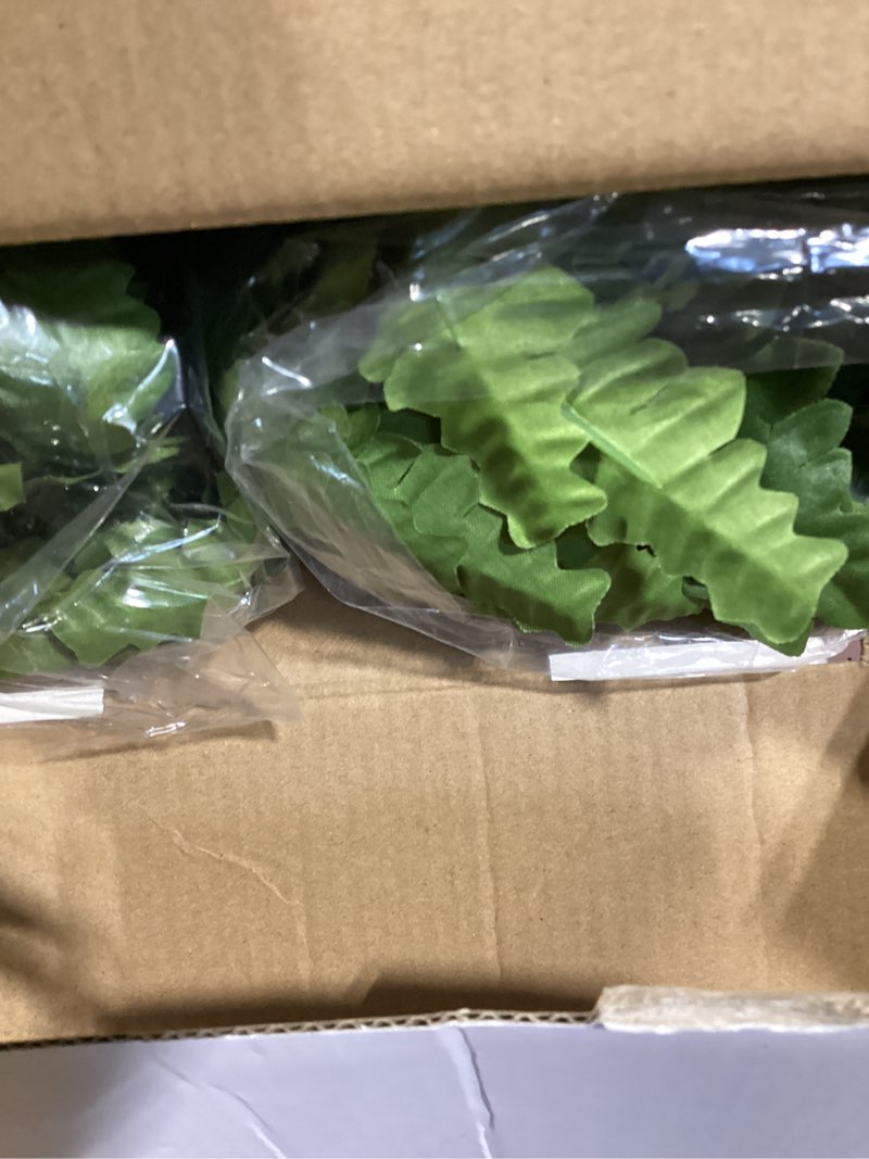 Condition photo showing New/Like New for 35" fake ferns, 4 large artificial bonston ferns bushes plants with 39 fronds for outdoors garden patio porch entrance low maintain home decor