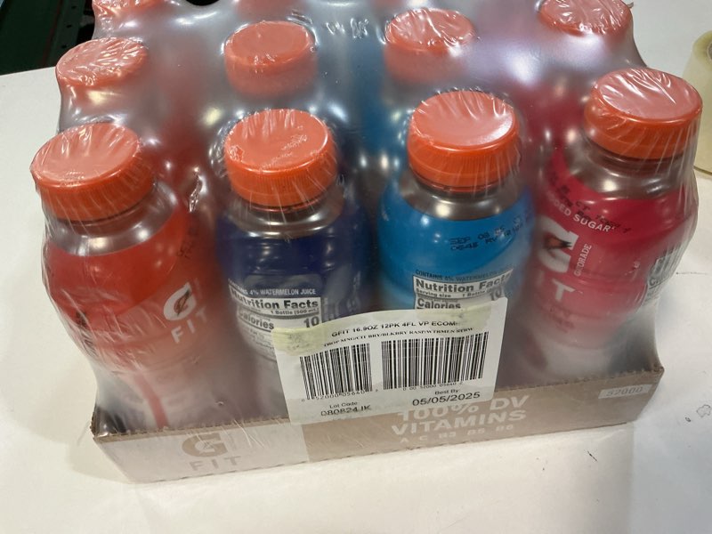 Condition photo showing Good Condition for (BB 05/05/2025) Gatorade Fit Electrolyte Beverage  Healthy Real Hydration  New 2.0 4 Flavor Variety Pack  16.9.oz Bottles (12 Pack)