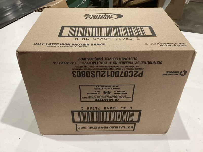 Condition photo showing New/Like New for Premier Protein Shake, Café Latte, 30g Protein, No Added Sugar, 24 Vitamins & Minerals to Support Immune Health, 11 fl oz, 12 Pack (Packaging May Vary) Cafe Latte 11 Fl Oz (Pack of 12)
