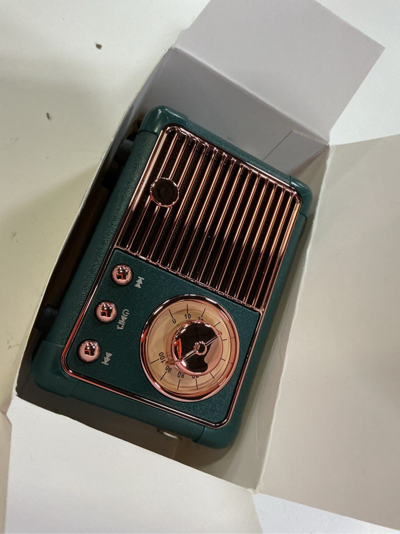Condition photo showing Good Condition for dosmix retro bluetooth speaker, vintage decor, mini wireless bluetooth speaker, cute old fashion style for kitchen desk bedroom office party outdoor accessories for iphone android (green)