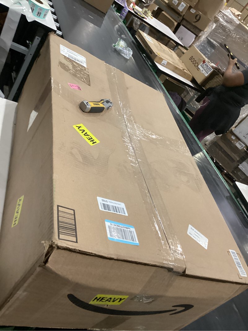 Condition photo showing As Is for 27 Inch Undermount Kitchen Sink with Quiet Drain - 11 Gauge Stainless Steel, Single Bowl - Multifunctional Handmade Modern Integrated Ledge Workstation Set - 27" x 19" x 10" Undermount Sink