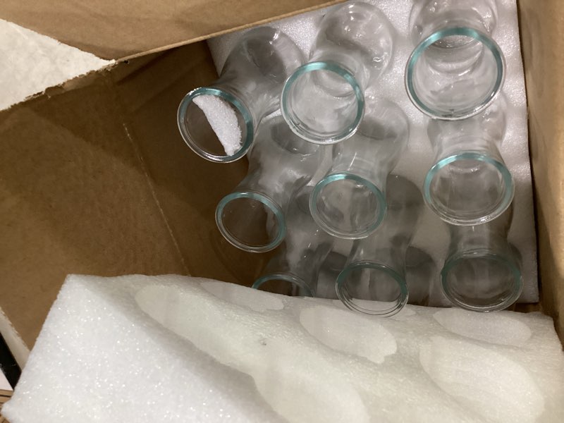 Condition photo showing Good Condition for hewory glass bud vases for centerpieces - clear small flower vase set of 12, modern minimalist cute mini decorative bulk vases for wedding bridal shower birthday party events dining room table decor clear 12