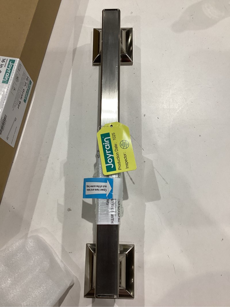 Condition photo showing Good Condition for joyrain stainless steel square grab bar - ada compliant 500lb weight limit, 16/24/32 inch bathroom safety rail for seniors & disabled (brushed stainless teel, 16 inch) brushed stainless teel 16 inch