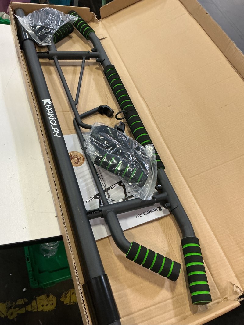 Condition photo showing Good Condition for new upgrade pull up bar for doorway - foldable design & space-saving, upto 440 lbs capacity, no screwing or slipping - usa original patent, designed, shipped, warranty