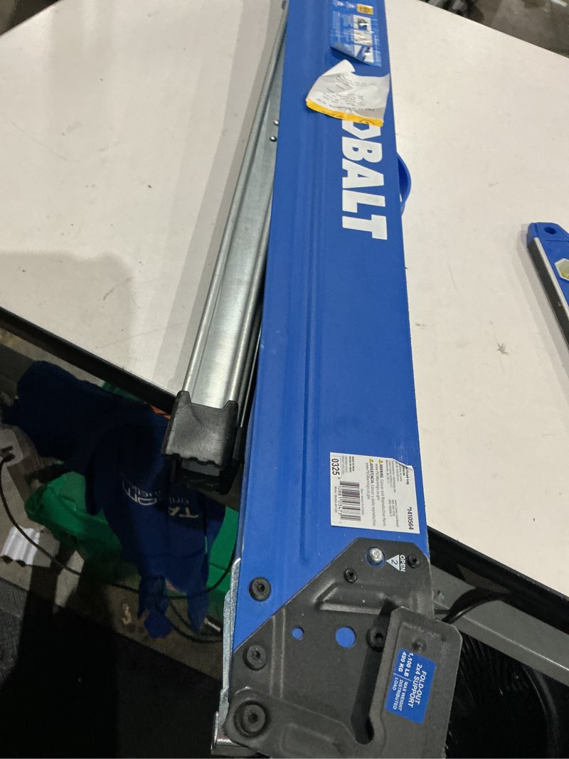 Condition photo showing As Is for kobalt 43-in w x 30-in h steel saw horse ( 1100-lb capacity