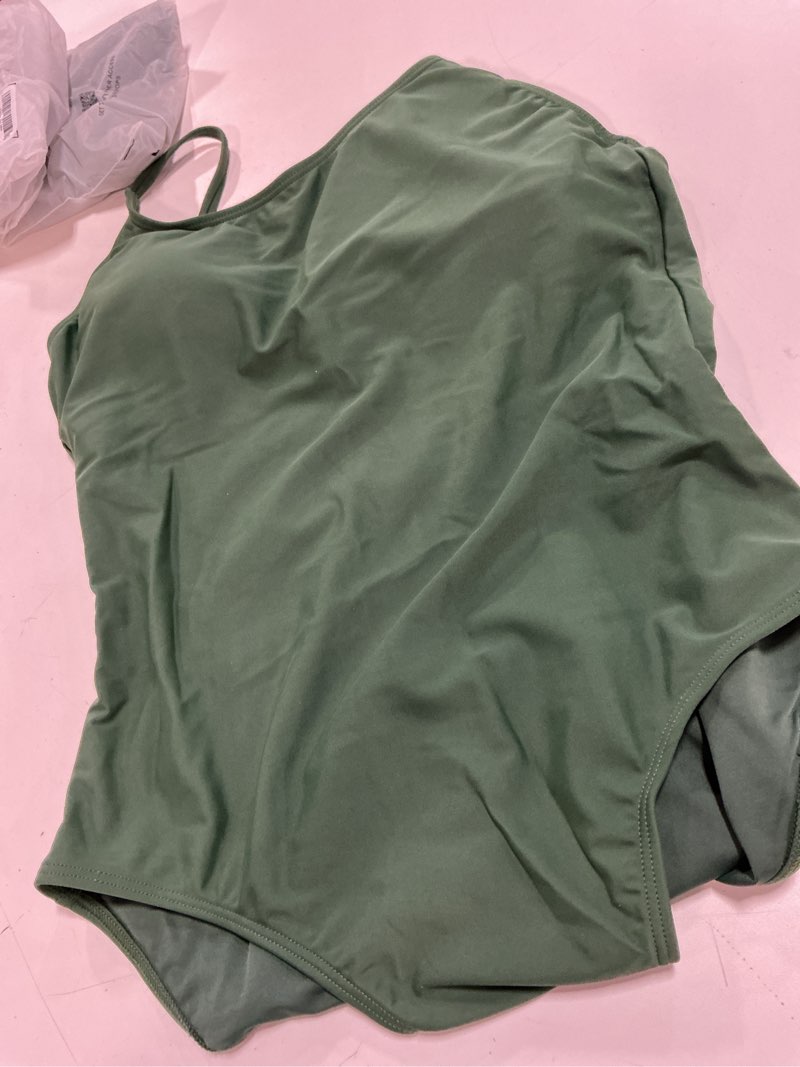 Condition photo showing Good Condition for italian cami one-piece swimsuit, m, palm