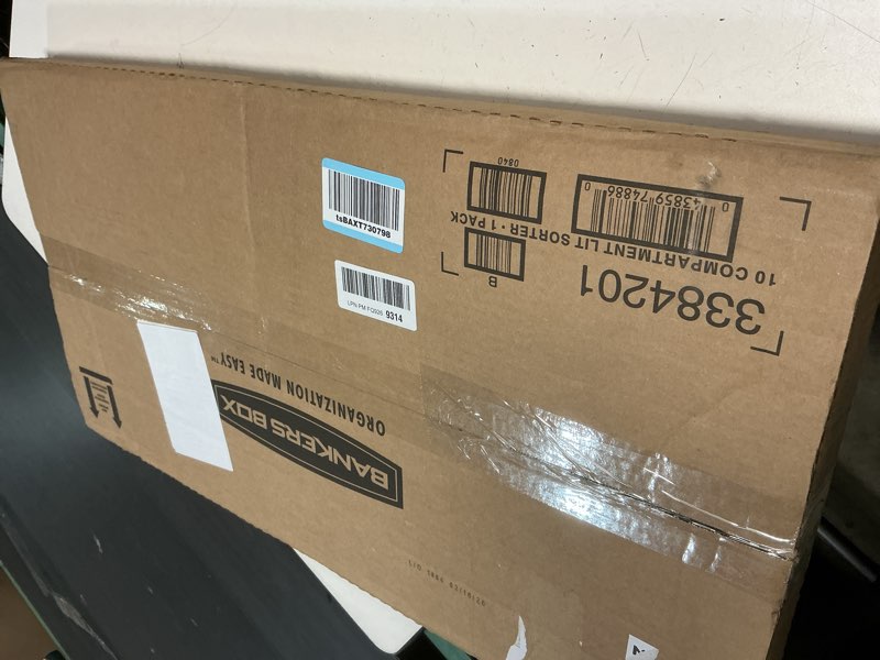 Condition photo showing New/Like New for bankers box classroom collection 10-compartment mail sorters, 19.5" x 12.375", blue (3384201) 10 compartments
