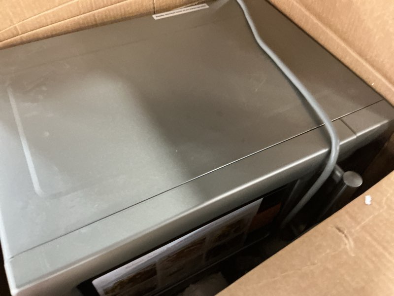 Condition photo showing As Is for Breville BMO650SIL Compact Wave Soft Close Countertop Microwave Oven, Silver