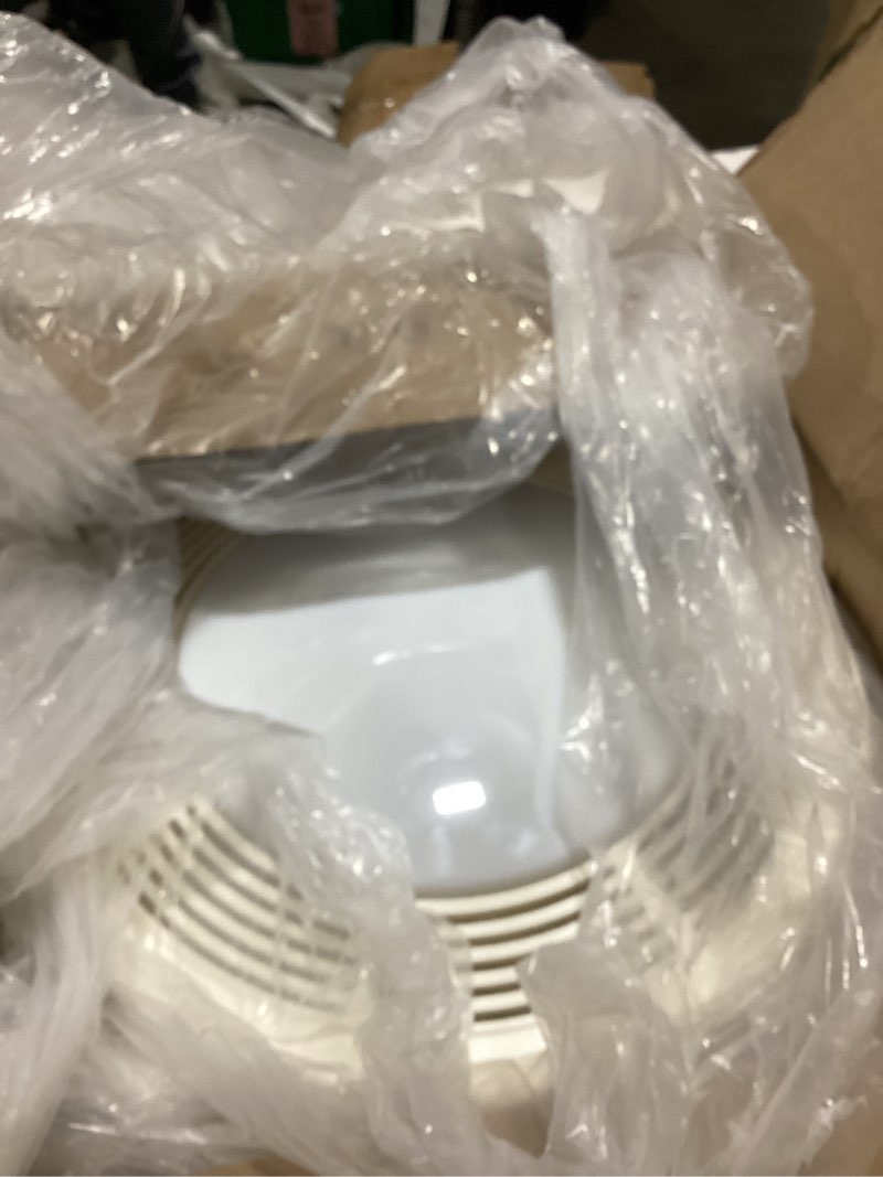 Condition photo showing As Is for s97017702 fan light grill cover assembly with light lens & grille springs replacement for broan nutone 15" round ventilation fan/light fits 8663rp 8664rp 750 751 n750 8663fl 8663rf 8673rp vl3668rp