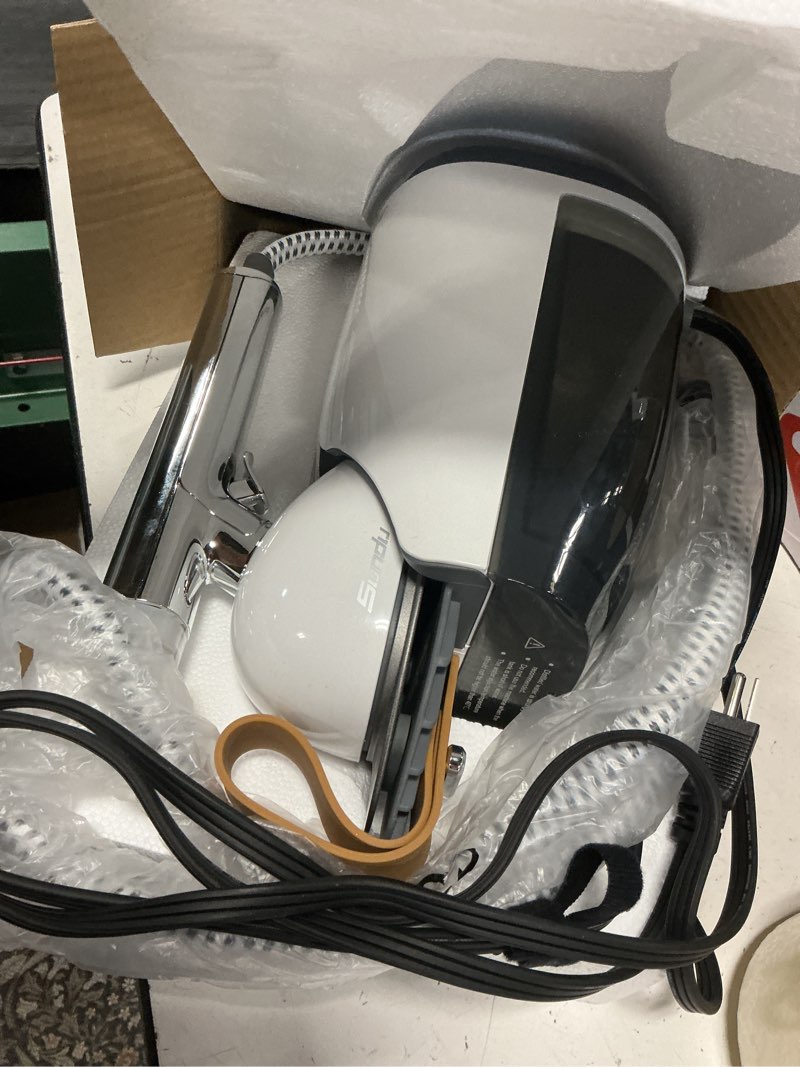 Condition photo showing Good Condition for sundu 2-in-1 garment steamer, 30s heat-up, 800ml, 6 steam settings, auto off, handheld & standing, portable wrinkle remover for clothes, white pure white