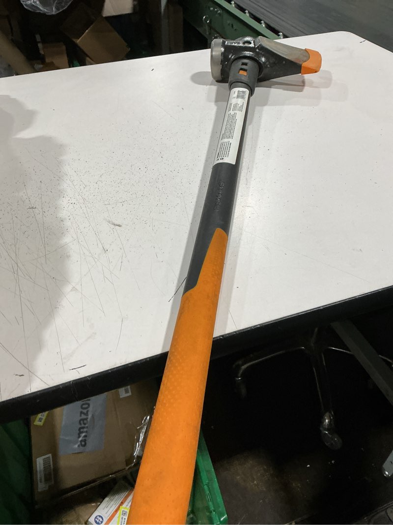 Condition photo showing Good Condition for fiskars 8 lb. splitting maul - 36" shock-absorbing, comfort grip handle - rust resistant forged steel blade - wood splitter maul for hardwood - split wood for campfires - bushcraft gear pro isocore 8lb maul