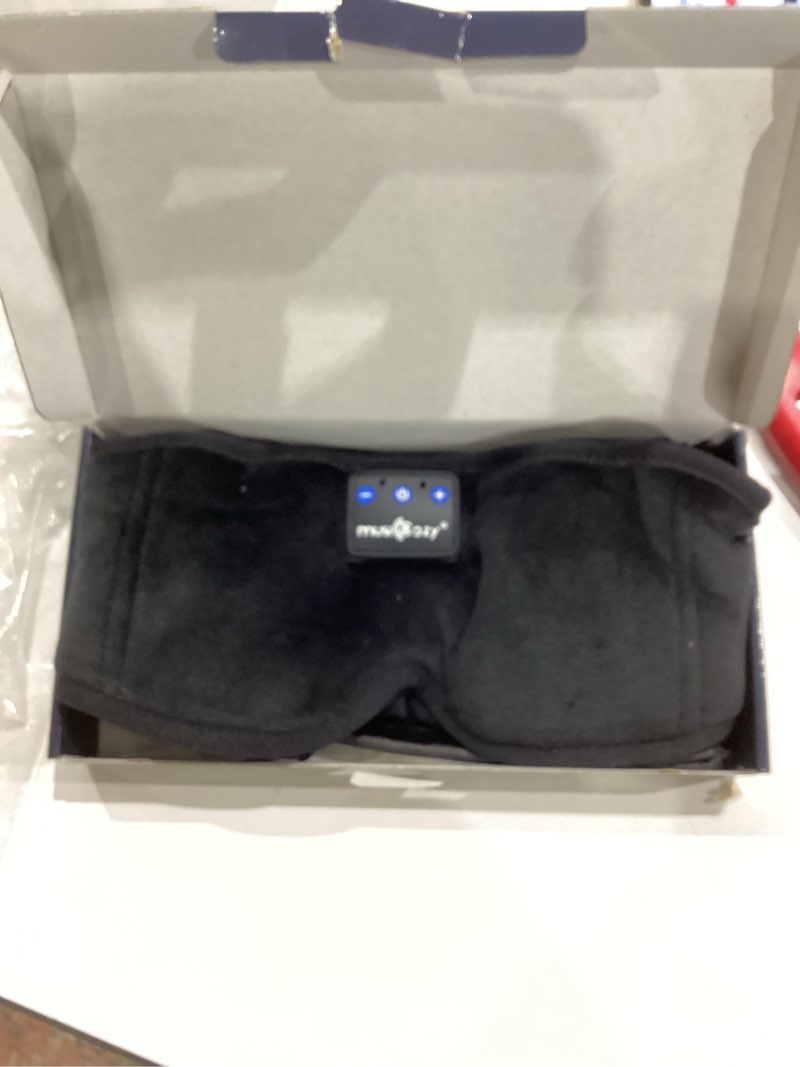 Condition photo showing Good Condition for musicozy sleep headphones, bluetooth 5.4 sleep mask headband headphones sleeping eye mask, wireless music earbuds earphones with hd stereo speakers for side sleepers, cool gadgets unique gift black