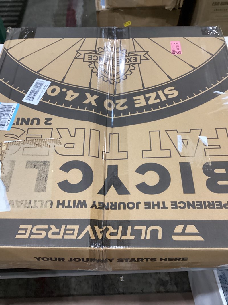 Condition photo showing New/Like New for ultraverse 20x4 e-bike fat tire - robust, high-performance 20inch fat tyre for mtb and ebikes, durable all-terrain directional tread, superior density for street & trail adventures-2 unit 20x4.0 2 unit pack