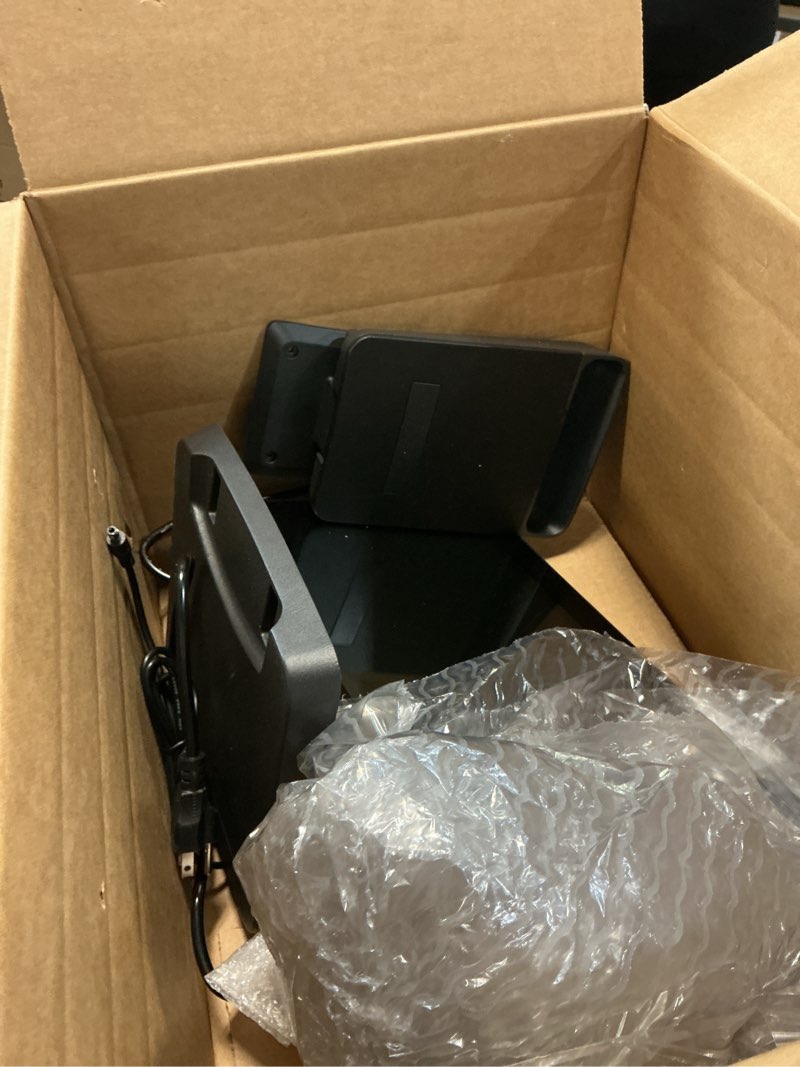 Condition photo showing As Is for volcora retail and restaurant pos terminal machine for small business, point of sale cash register with android 11 os, 15.6" touch screen, black, hardware only single screen black
